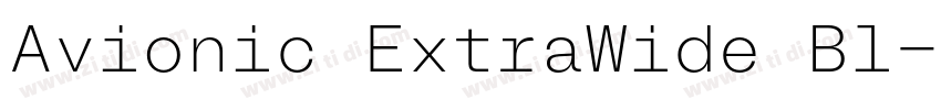 Avionic ExtraWide Bl字体转换